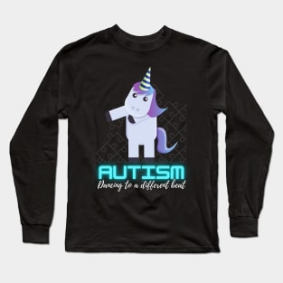 Autism awareness Dabbing unicorn puzzle piece kids Long Sleeve T-Shirt